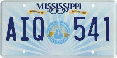 MS license plate AIQ541