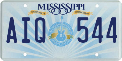 MS license plate AIQ544