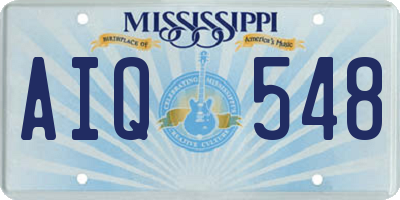 MS license plate AIQ548
