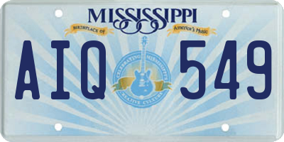 MS license plate AIQ549