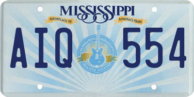 MS license plate AIQ554