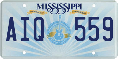 MS license plate AIQ559