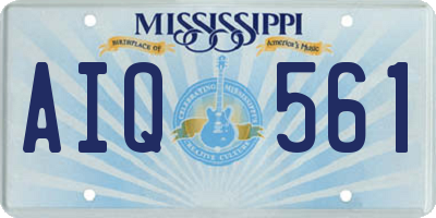 MS license plate AIQ561