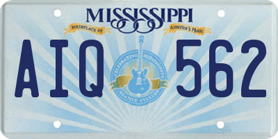 MS license plate AIQ562