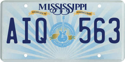 MS license plate AIQ563