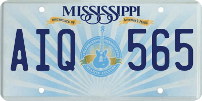 MS license plate AIQ565