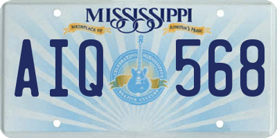 MS license plate AIQ568