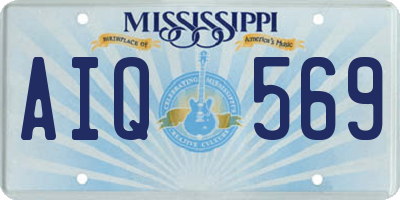 MS license plate AIQ569