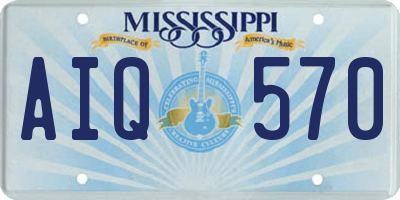 MS license plate AIQ570