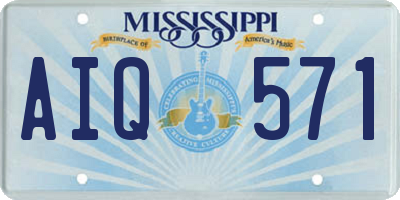 MS license plate AIQ571