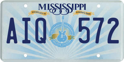 MS license plate AIQ572