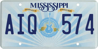 MS license plate AIQ574