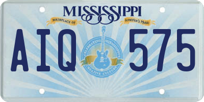 MS license plate AIQ575