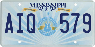 MS license plate AIQ579