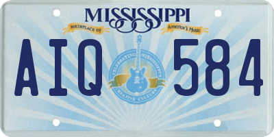MS license plate AIQ584