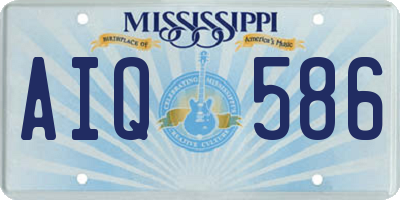 MS license plate AIQ586