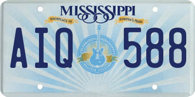 MS license plate AIQ588