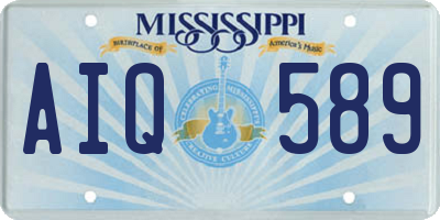 MS license plate AIQ589