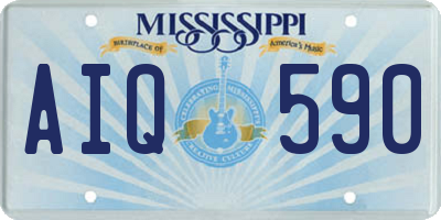 MS license plate AIQ590
