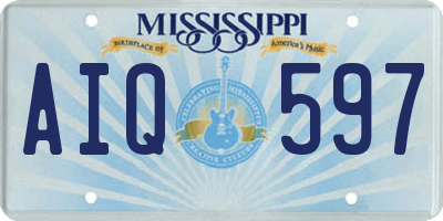 MS license plate AIQ597