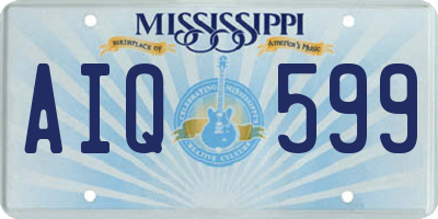 MS license plate AIQ599