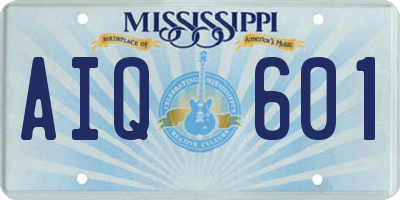 MS license plate AIQ601