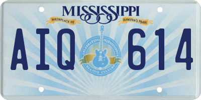 MS license plate AIQ614