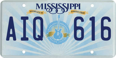 MS license plate AIQ616
