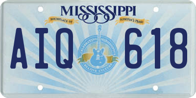 MS license plate AIQ618