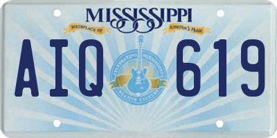 MS license plate AIQ619