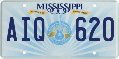 MS license plate AIQ620