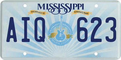 MS license plate AIQ623