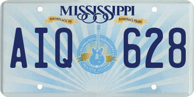 MS license plate AIQ628