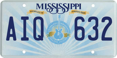 MS license plate AIQ632