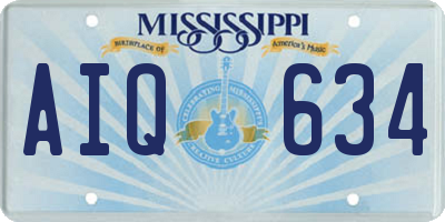 MS license plate AIQ634