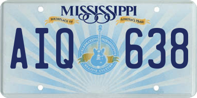 MS license plate AIQ638