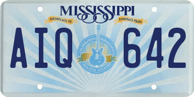MS license plate AIQ642