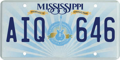 MS license plate AIQ646