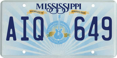 MS license plate AIQ649