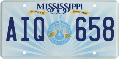 MS license plate AIQ658