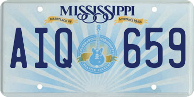 MS license plate AIQ659