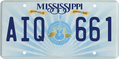 MS license plate AIQ661