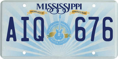 MS license plate AIQ676