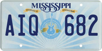 MS license plate AIQ682