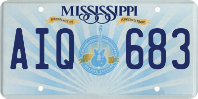 MS license plate AIQ683