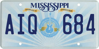 MS license plate AIQ684