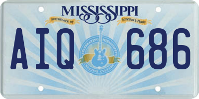 MS license plate AIQ686