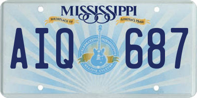 MS license plate AIQ687