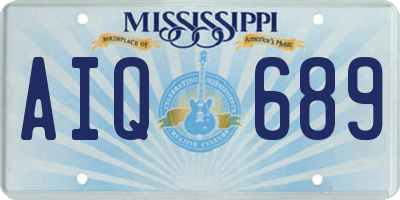 MS license plate AIQ689
