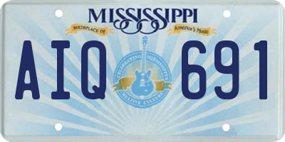 MS license plate AIQ691